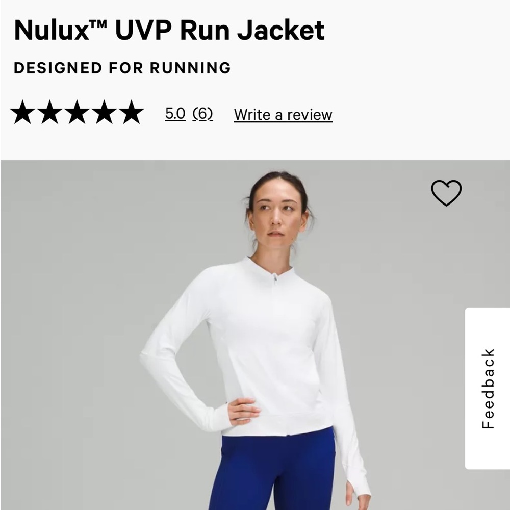 LuluLemon Nulux UVP Run Jacket